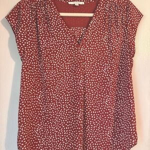 Dark Rose Pink Women's Short Sleeve Top